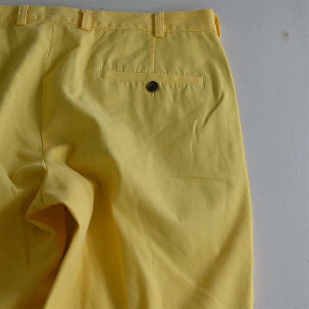 Brooks Brothers 34x32 Yellow 100% Cotton Flat Front 346 Mens Chino Pants - Picture 8 of 9
